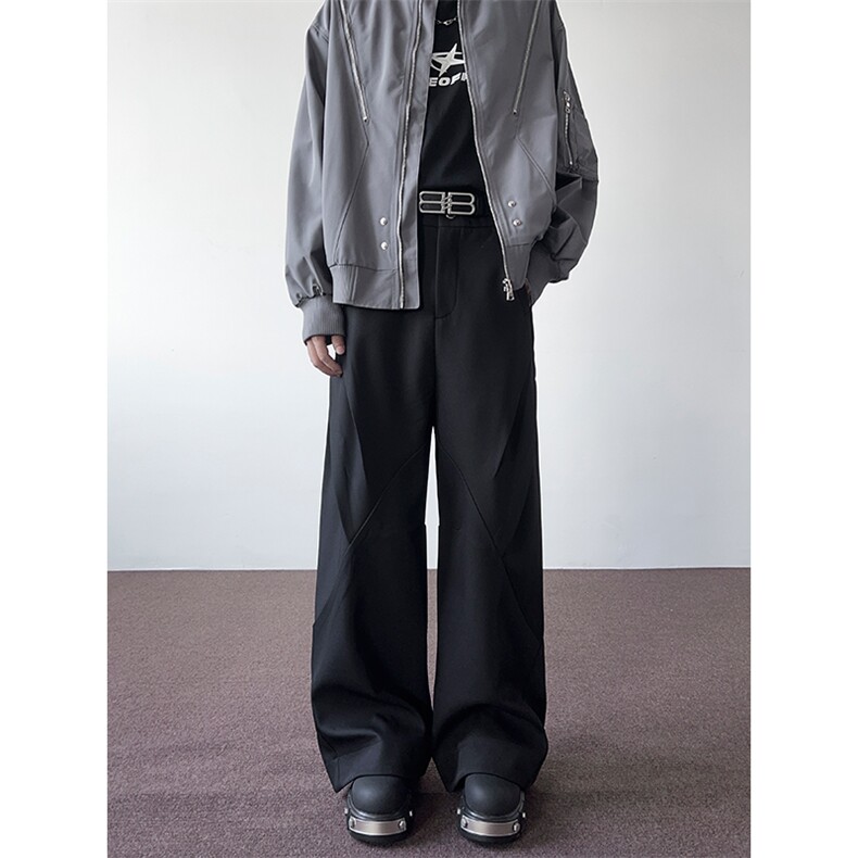 港风cleanfit解构休闲裤西裤微喇长裤A014-DY25017-P60控88,男装西裤,电商A014