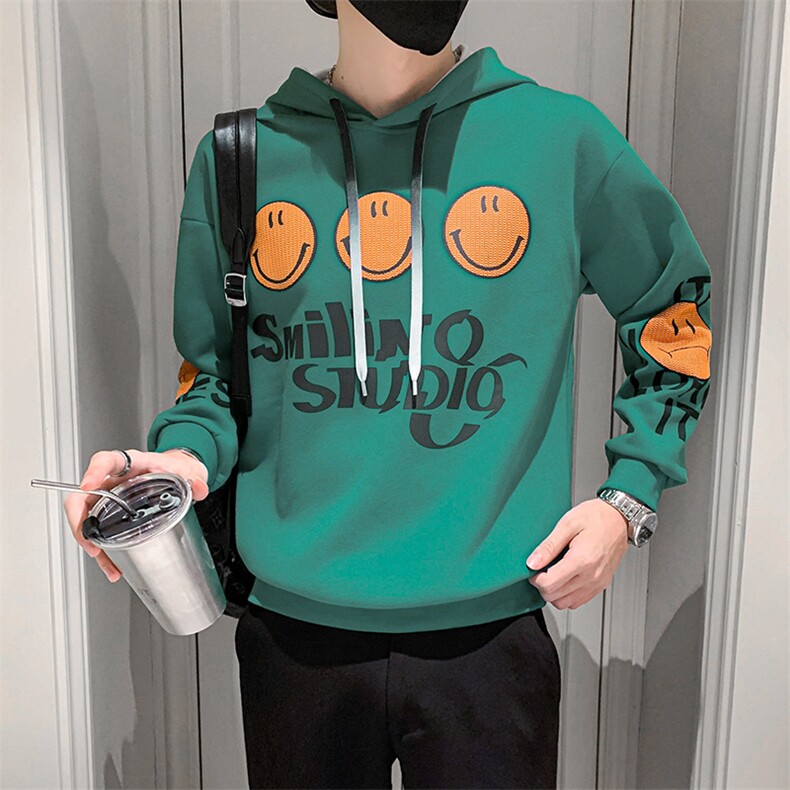 2024春季新款波高品质连帽笑脸宽松卫衣学生男39116-p65,男装卫衣,电商D303