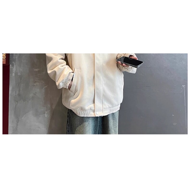 W008-P62麂皮绒翻领外套港风帅气拉链纯色百搭机能夹克男女,男装夹克,电商B323A