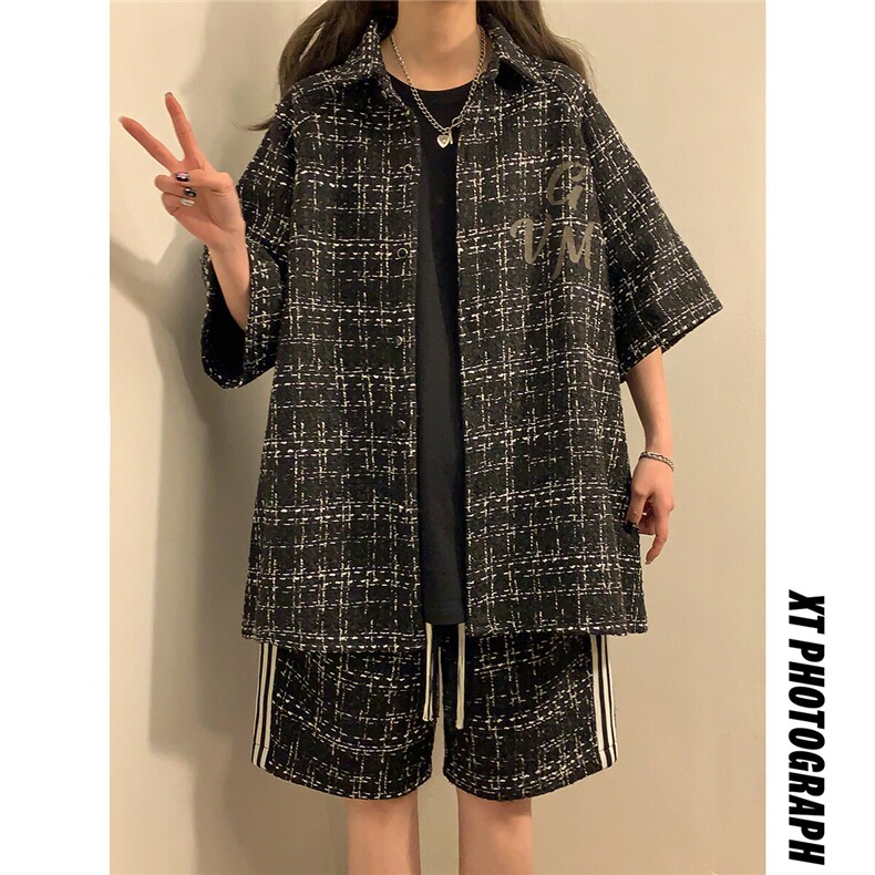 1小香风印花大码M-5XLDCS9019P45DK8797P40套装DTZ9029P85,男装休闲套装,星座226-2
