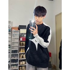 博主图cleanfit毛衣男秋冬款高级感宽松针织衫线衣MYC05-P78，男装针织衫/毛衣，星座1007（原301D）