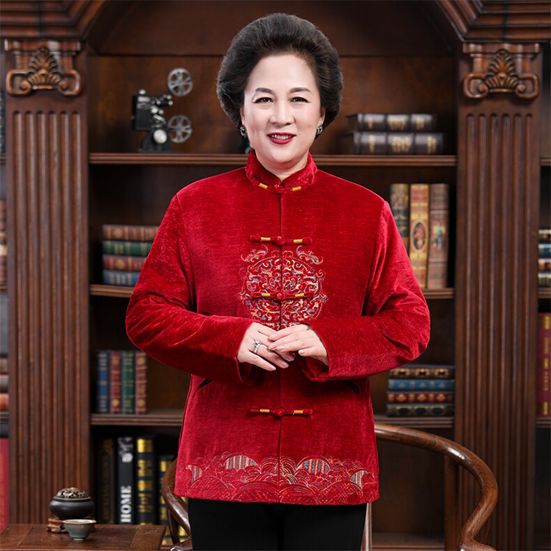 【高品质情侣装】风唐装外套中老年生日过寿婚礼服爷爷奶奶装,男装民族服装,钱塘723