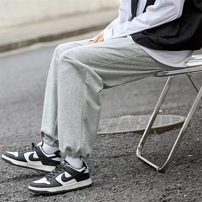 裤子男款秋冬新款长裤男运动裤胖子肥佬束脚加肥加大休闲宽松卫裤,女装休闲裤,星座1210-1