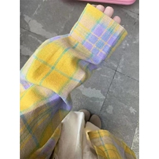 韩版复古黄色格子长袖衬衫女春夏百搭休闲显白宽松上衣CA270，男装衬衫，星座1116A（原606A-3）