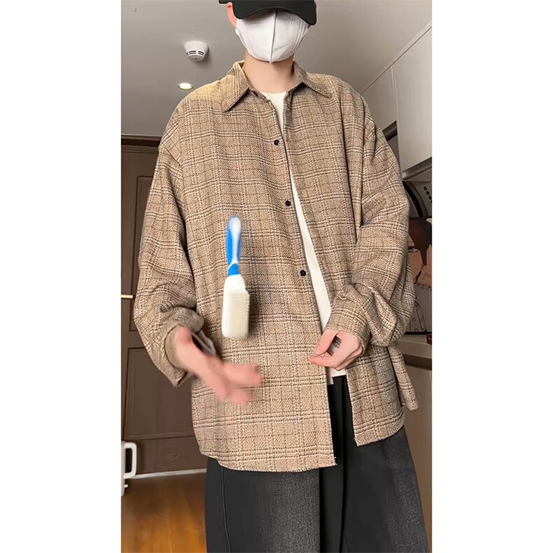 厚款宽松长袖衬衫男KD623-P30,男装衬衫,电商D312-1