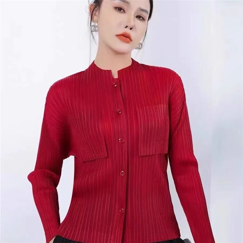 2025简单百搭三宅双兜开衫,女装衬衫,湘姗
