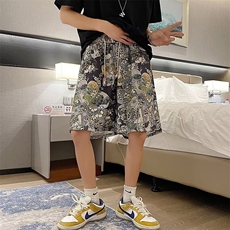 沙滩休闲短裤男士韩版潮流夏威夷薄款2024夏季ins五分裤K5534-P23，男装牛仔裤，星座412-3