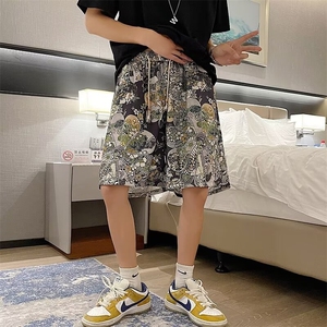 沙滩休闲短裤男士韩版潮流夏威夷薄款2024夏季ins五分裤K5534-P23图片