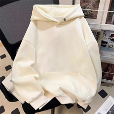 秋季重磅400克足全棉一粒扣子连帽卫衣外套RH111-P45，女装短外套，星座610B-1
