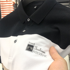 男士短袖T恤保罗polo衫2023夏季新款中年休闲男装半袖翻领体恤衫，男装Polo衫，电商B212（原钱塘6029）