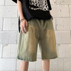 百搭五分裤气质潮流新款文艺牛仔裤慵懒简D5977P35，男装牛仔裤，星座1116-2