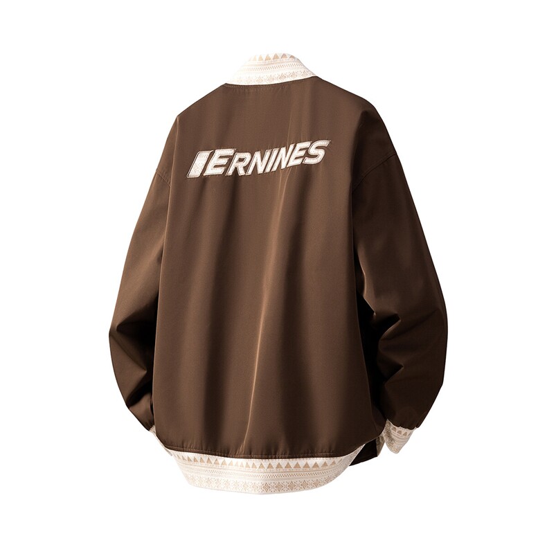 定制螺纹字母刺绣立体白底夹克男:聚酯纤维JK77944P85控138，男装夹克，星座226-1