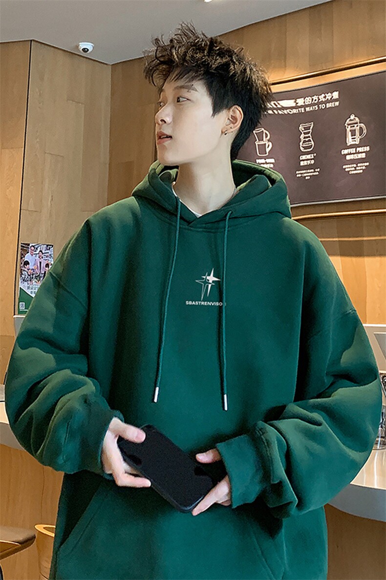 ！连帽圆领卫衣男装港风帽衫男LM190-P35,男装卫衣,电商B367