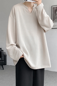 8XL-M长袖打底衫T恤V领针织体恤麦穗条卫衣加肥加大码TX3102特P35图片