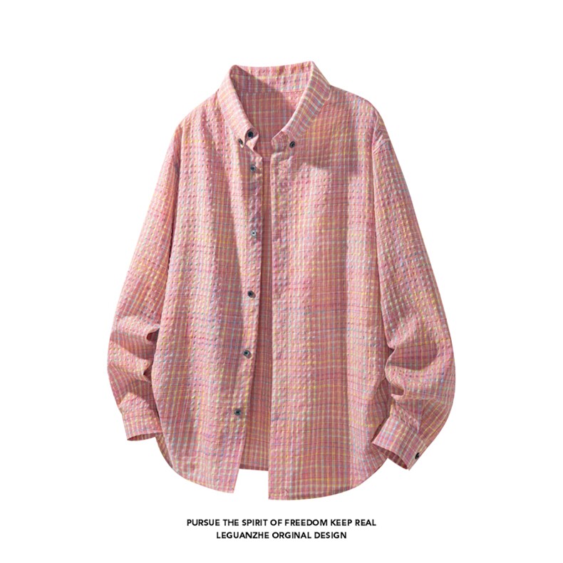 2025秋季新款港风白底大码简约长袖衬衫M-5XHC25902-特P30，男装衬衫，电商A022