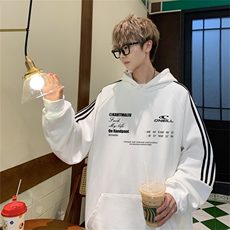 美式三杠条纹复连帽卫衣秋冬男女宽松长袖SWY2466-P55控8850棉，男装卫衣，电商B370
