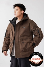 新标80重磅冬季工装羽绒服保暖潮外套冲锋衣A436-973-特P198，男装夹克，电商A436