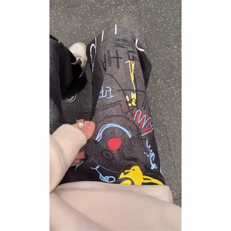 【现货】DA462-特批44春秋万圣节穿搭裤子设计感显瘦直筒微喇裤,男装休闲裤,星座603-2