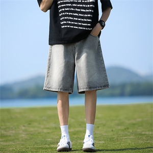 牛仔短裤男士韩版潮流做旧痞帅2024夏季新款ins五分裤RK1894-P37图片