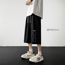 冰丝七分裤男大码速干短裤男五分裤黑地板风格QK72398-P25，男装休闲裤，电商A040