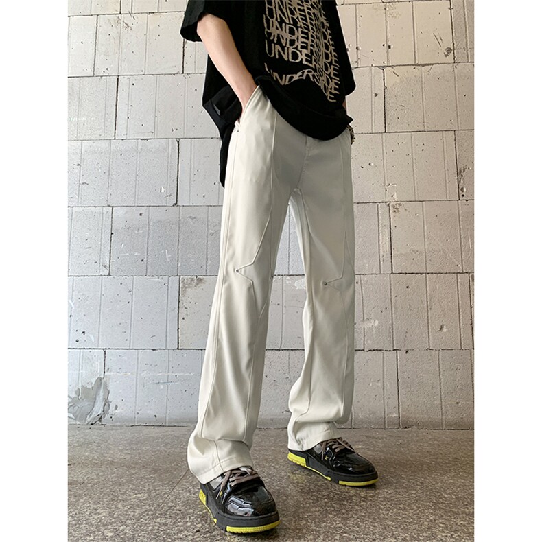 夏秋衔接冰丝透气休闲裤男垂感阔腿拖地裤K0932-P43,男装休闲裤,星座308B-1