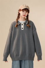 1中性风POLO衫翻领套头毛衣大码M-5XL针织衫女外套女8720P60控88，女装针织衫/毛衣，星座226-2