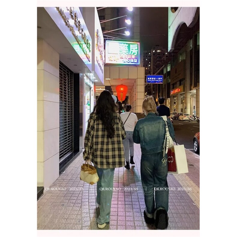 早春复古格子衬衫女夏季薄款设计感上衣宽松慵懒风防晒衬衣外套,男装防晒衣,星座218-1（原230）
