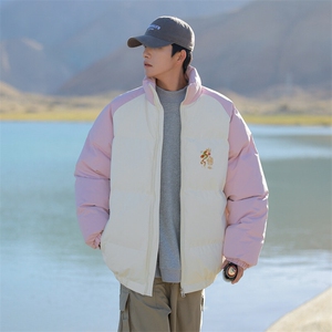 现货 抖音得物可供视频 三防加厚羽绒拼接棉衣外套面包棉服 86659图片