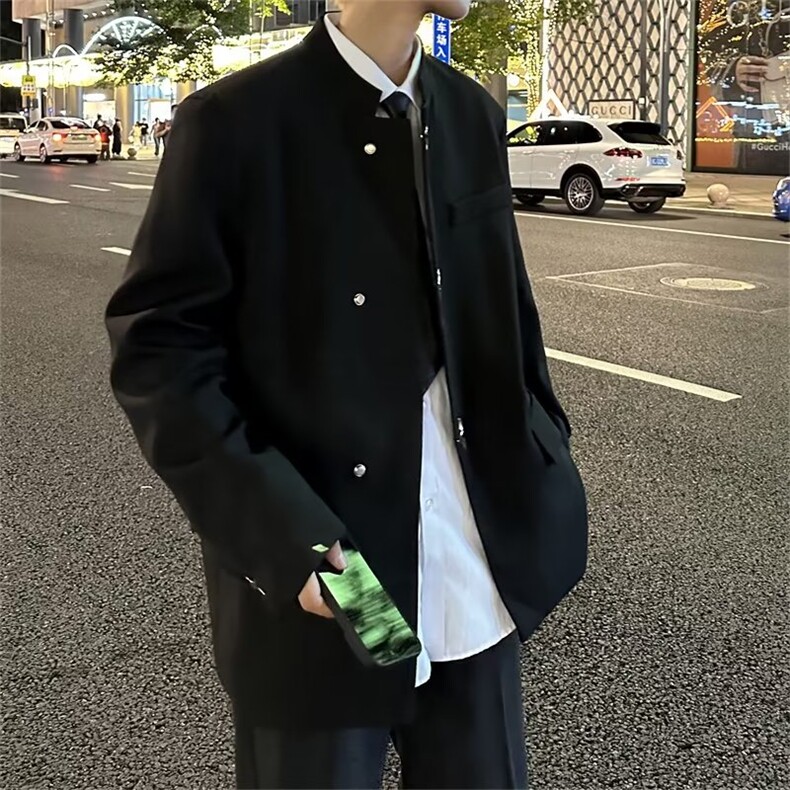 复古男同款中山装2024春秋季新款斜扣西装外套XW126-P70,男装民族服装,星座1109-3