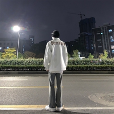 已授权欧美hiphop裤子高街破洞牛仔裤修身直筒拉链微喇工装裤，男装牛仔裤，星座310A-4