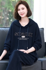 2023春装新款纯色卫衣女韩版宽松中长款连帽气质休闲简约上衣，女装T恤，丽影随形