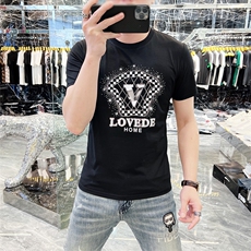 新款时尚高端精品欧货夏季男T恤短袖潮流抖音A227B-A-725-P48，男装T恤，电商A227B（原钱塘4066-1）
