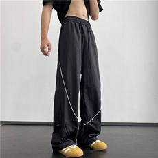 抖音品质夏季新款潮流百搭薄款宽松冰丝裤B315-K24224-特p35控68，男装休闲裤，电商B315