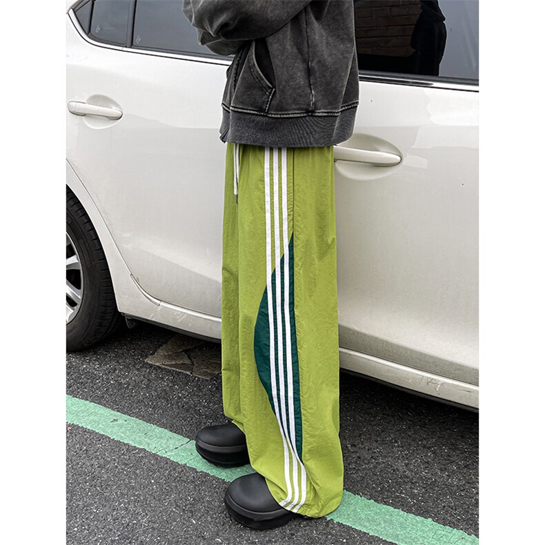 8XL-M加绒加厚条纹工装裤束脚休闲阔腿美式运动裤男K9116P58控78，男装休闲裤，电商D206-1