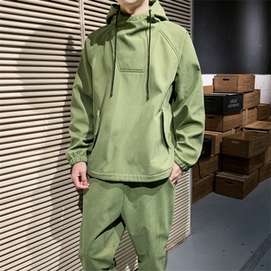 2021秋冬男士加绒套装运动服时尚休闲两件套DS596T图片