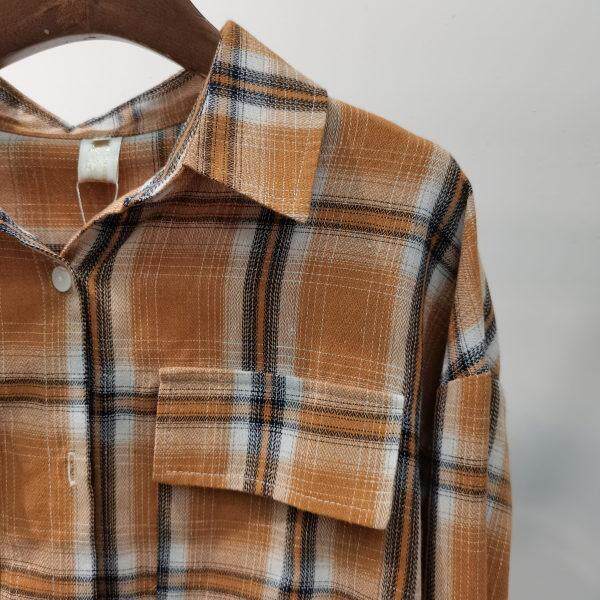 2021春款格子衬衫，女装衬衫，红雀纺