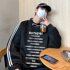 港风23新款秋季时尚百搭宽松字母印花潮流卫衣B6903P45控68，男装卫衣，电商A268A