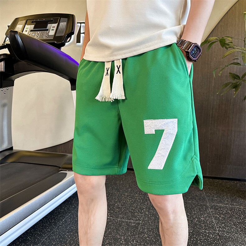 237字数字五分裤男士短裤宽松直筒痞帅5分DK16P40控55，男装牛仔裤，电商B413