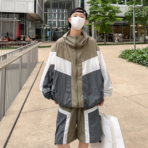 夏季连帽夹克衫防晒服套装 运动风时尚防晒衣男 XZ514-2-1612-P98图片