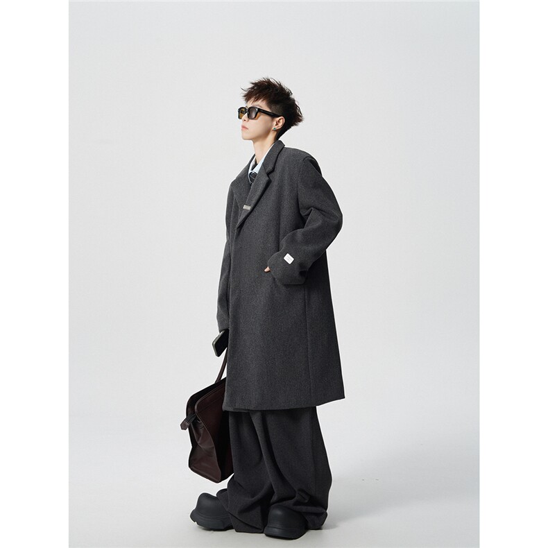 中长款呢子大衣毛呢外套M-5XL大码聚酯纤维FY78128P138控198，女装短外套，星座226-1