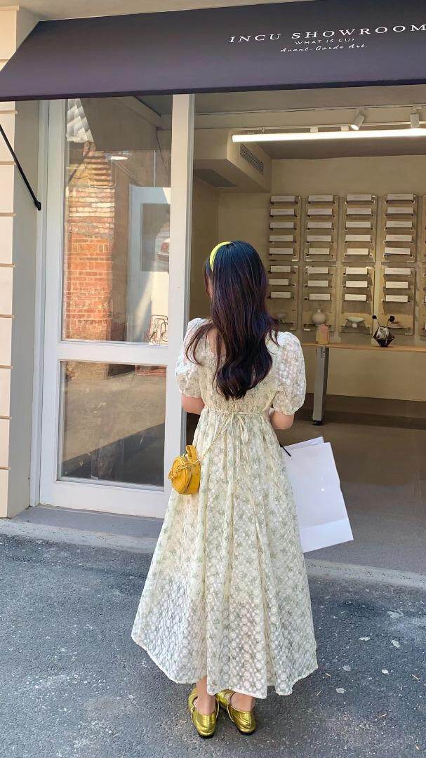 韩版提花连衣裙，女装连衣裙，魅影菲怡(3F)