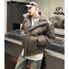 立领短款面包服棉袄男女冬季保暖棉衣宽松百搭情侣棉服MY98-P118，男装棉衣，电商C307