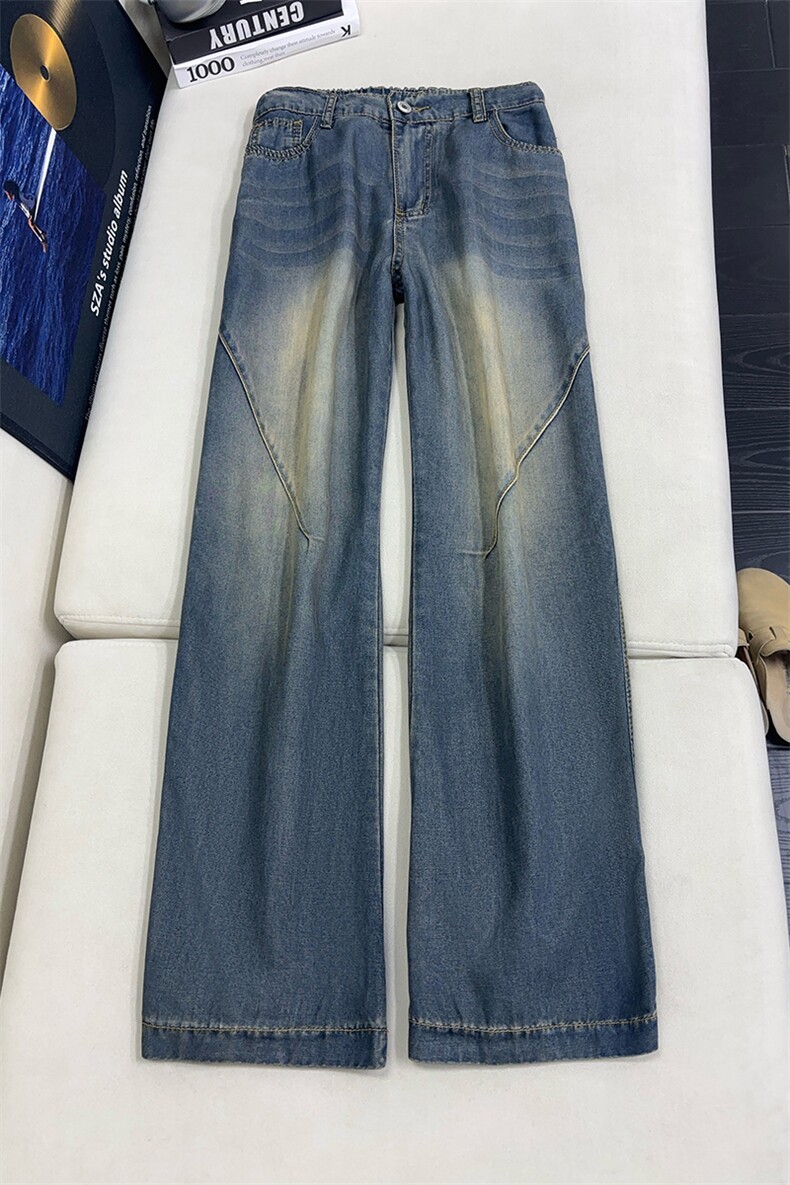 B221美式ins高街宽松直筒莱赛尔冰丝牛仔裤LK25488-特P45控88,男装牛仔裤,电商B221