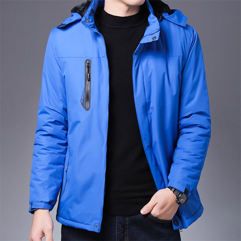 2022冬季男士新款连帽可脱卸冲锋衣中年商务休闲保暖外套男装,男装夹克,电商B212（原钱塘6029）