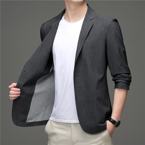 2023春季新款男士商务全无痕西服外套男装中青年长袖小西装便服图片