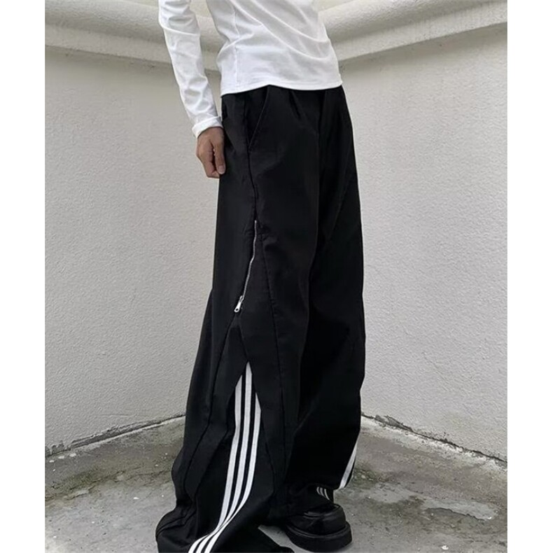 条纹拼接休闲西裤女2025新款cleanfit高街宽松百搭裤子KX91,男装西裤,星座1116A（原606A-3）