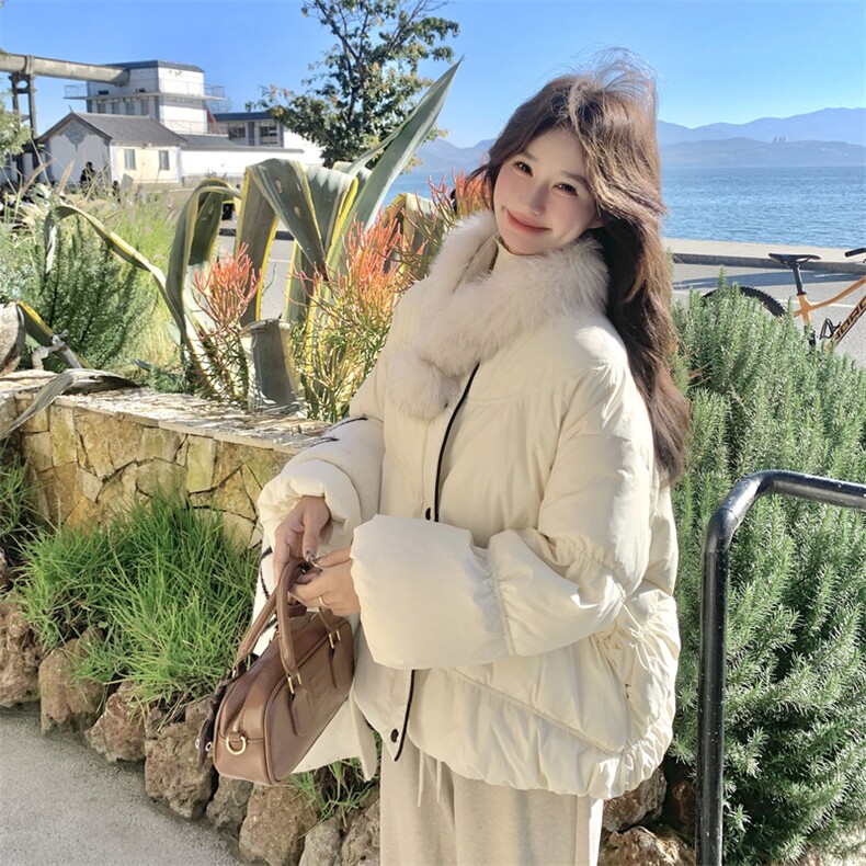 奶呼呼羽绒服女短款小个子2026冬新款90白鸭绒加厚面包服外套反季,女装羽绒服,2C218