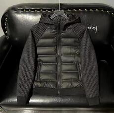 (网图)连帽轻薄棉服保暖时尚拼接休闲黑色薄棉棉袄313B-2566-P105，男装棉衣，星座313B