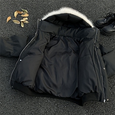 XZ518-1-MY260特P105冬季可拆卸大毛领PU皮棉服棉衣，男装棉衣，星座518-1（原A432-1）