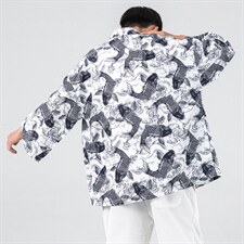 21夏 大码港风日系潮外套和服开衫薄款半袖道袍防晒衣 F12-1/P40图片